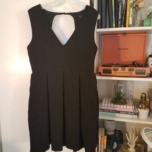 Sleeveless fit and flare dress with open back
